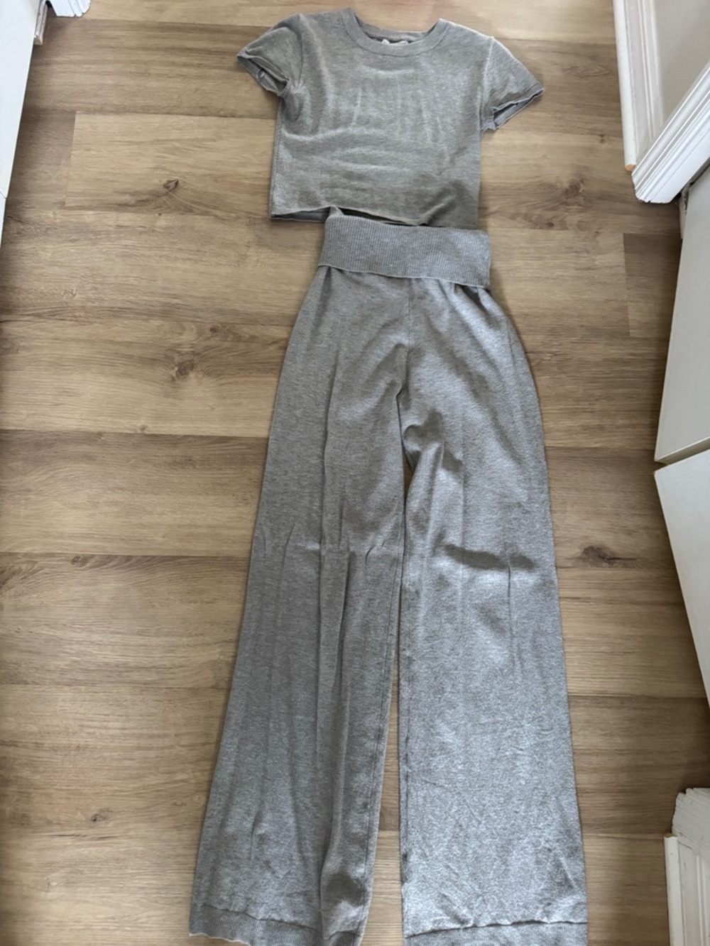 Grey Sincerely Jules Sweater Top and Pants Set small
